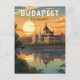Cartão Postal Budapest Hungary Viagem Art Vintage (Frente)