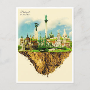 Cartão Postal Budapest Hungary Viagem Art Vintage souvenir