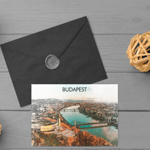 Cartão Postal Budapest Hungria Danúbio Panorama