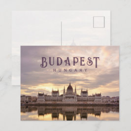Cartão Postal Budapest Hungria paisagem parlamento viagem foto