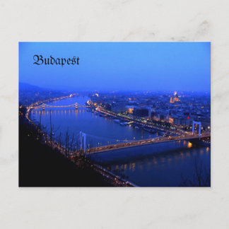 Cartão Postal Budapest kilato, Budapest postal Danúbio