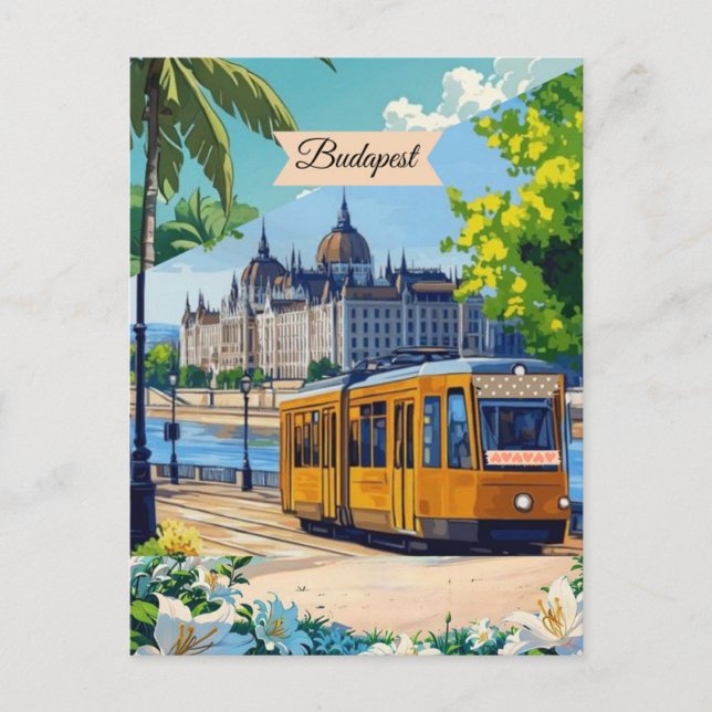 Cartão Postal Budapest Viagem Postcard Art, Hungria Viagem Postc (Frente)