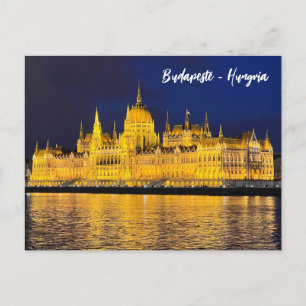Cartão Postal Budapeste maravilhosa durante a noite