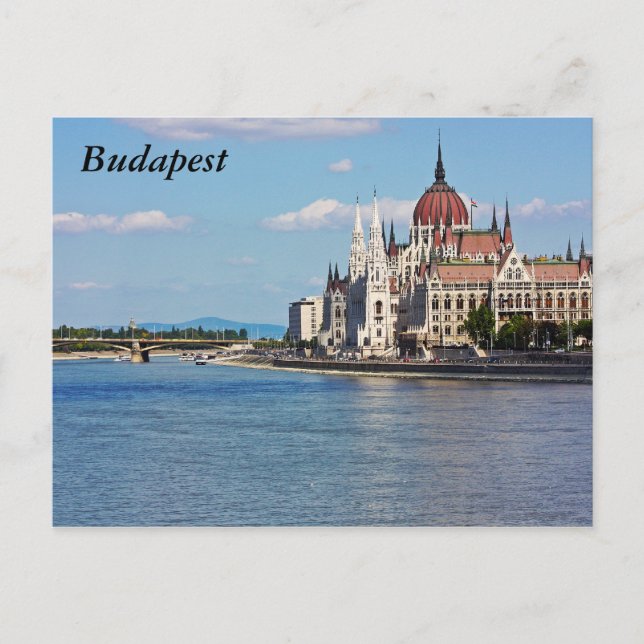 Cartão Postal Budapeste, o edifício do Parlamento, Budapeste (Frente)