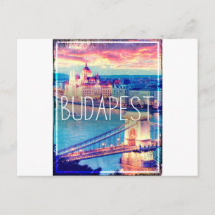 Cartão Postal Budapeste, poster vintage