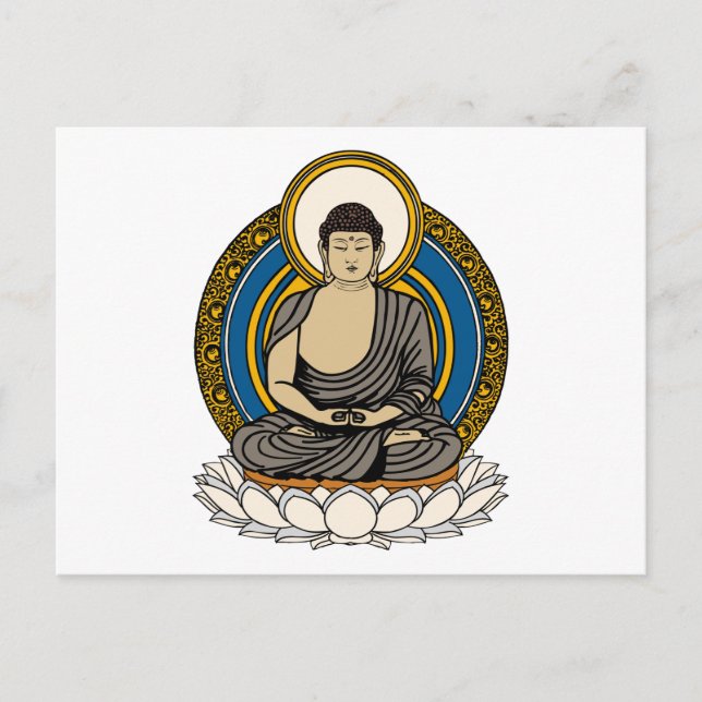Cartão Postal Buddha Dhyana Mudra (Frente)