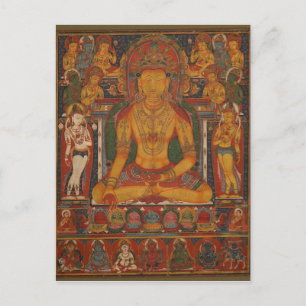 Cartão Postal Buddha Ratnasambhava com Deidades da Riqueza