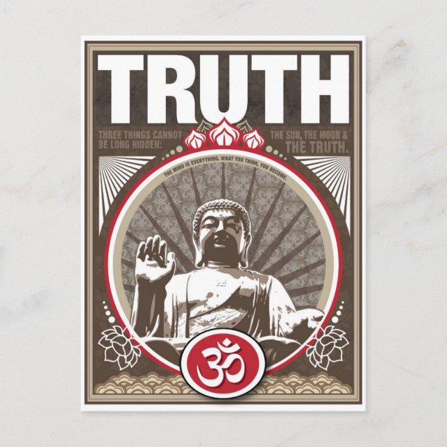 Cartão Postal Buddha TRUTH (Frente)