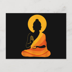 Cartão Postal Buddha YingYang Zen Yoga, relaxe, aproveite a vida