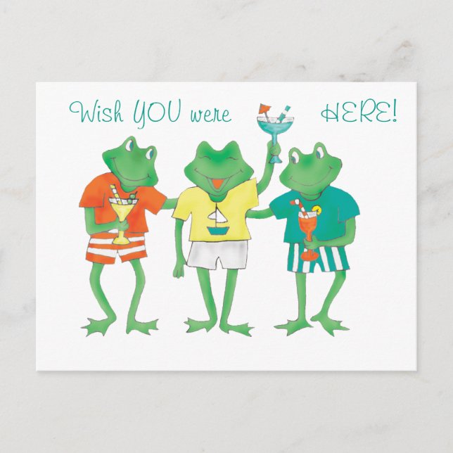 Cartão Postal Buddies de Praia (Frente)