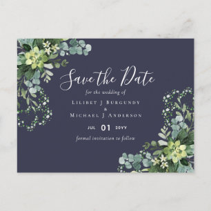 Cartão Postal BUDGET Blue Thiste Weds