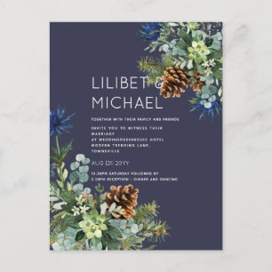 Cartão Postal BUDGET Blue Thiste Weds