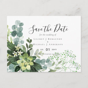 Cartão Postal BUDGET Blue Thiste Weds