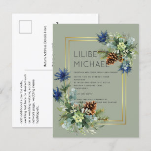 Cartão Postal BUDGET Blue Thistle Eucalyptus Wedgland