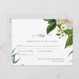 Cartão Postal BUDGET Buquê de Rosas Brancas Florais Casamento