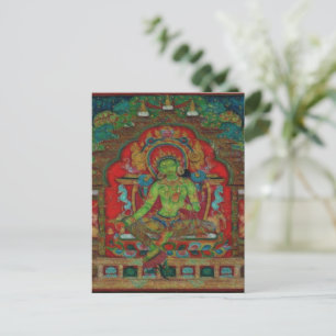 Cartão Postal Budismo Tibetano Tara Verde