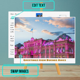 Cartão Postal Buenos Aires Argentina com a Casa Rosada