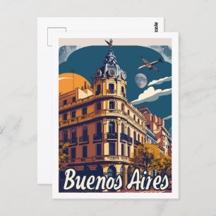 Cartão Postal Buenos Aires Argentina Famoso Viagem