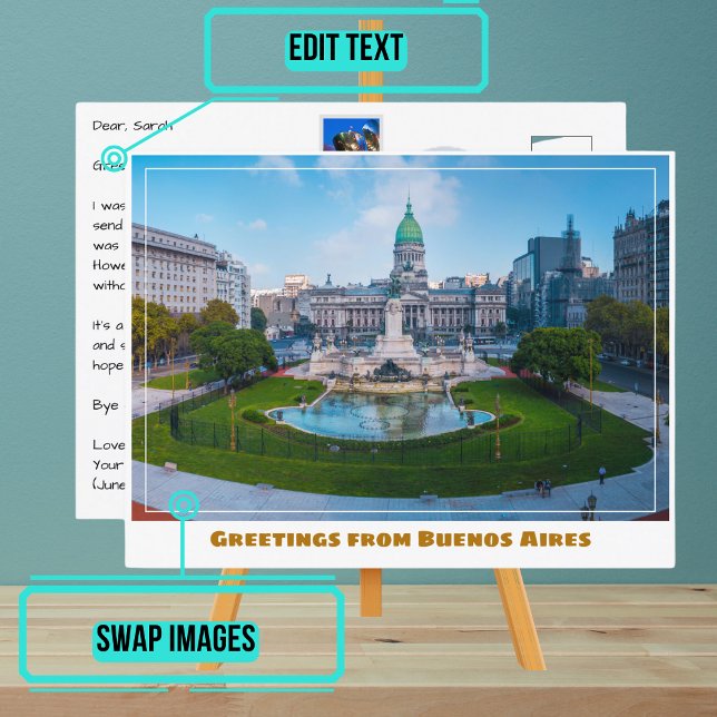 Cartão Postal Buenos Aires Argentina Panorama (Please enjoy our design and see the others in the collection.)