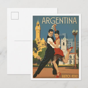 Cartão Postal Buenos Aires Argentina Viagens Antigas