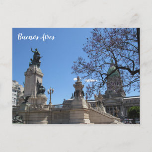 Cartão Postal buenos aires congreso jacaranda