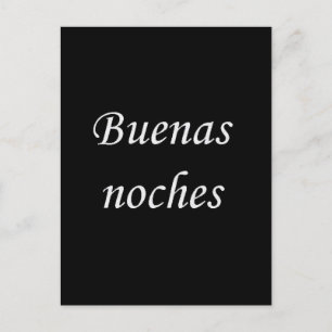CARTÃO POSTAL BUENOS NOCHES GOODNOHT LÍNGUA ESPANHOLA DESEJA EX