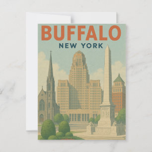 Cartão Postal Búfalo Nova York