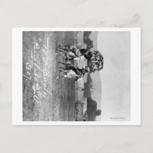 Cartão Postal "Buffalo Bill", Cavalo Nativo ao lado do Nativo