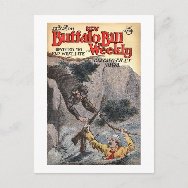 Cartão Postal Buffalo Bill Weekly 10 - vintage (Frente)