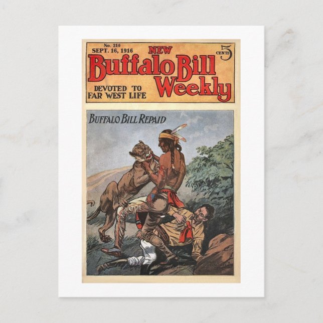 Cartão Postal Buffalo Bill Weekly 1 - colheita (Frente)