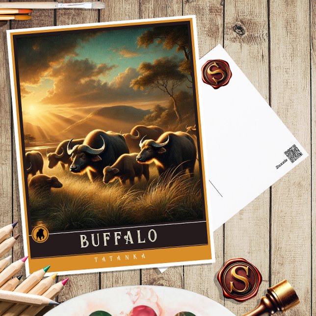 Cartão Postal Buffalo | Cartão-postal para animais de cunhagem f (Criador carregado)