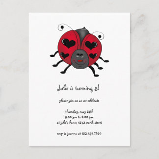 Cartão Postal Buggies no quintal ・ Ladybug sorridente