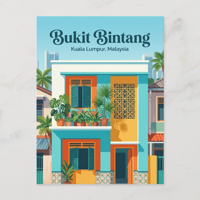 Cartão Postal Bukit Bintang Malásia (Frente)
