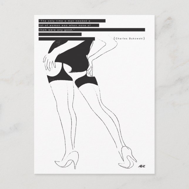 Cartão Postal Bukowski, Cartão-postal (Frente)