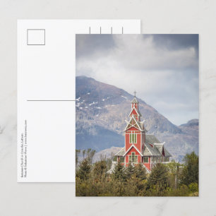 Cartão Postal Buksnes Church Lofoten Noruega