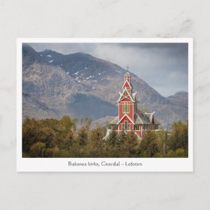 Cartão Postal Buksnes kirke Lofoten