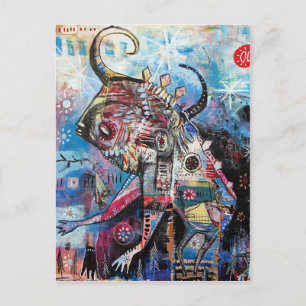 Cartão Postal bulboy se torna um leão