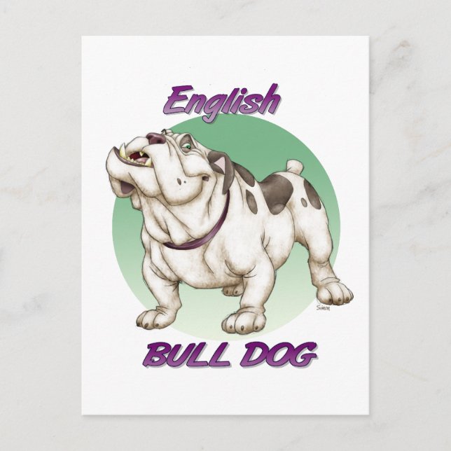 Cartão Postal buldogue (Frente)