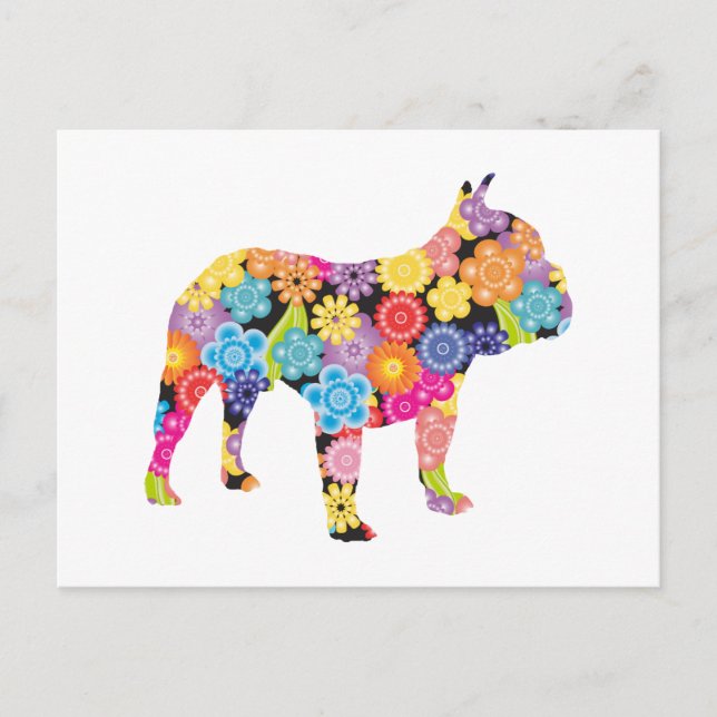 Cartão Postal Buldogue Francês (Frente)