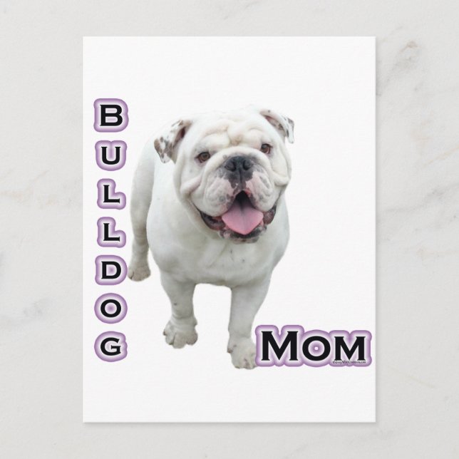 Cartão Postal Buldogue Mãe 4 (Frente)