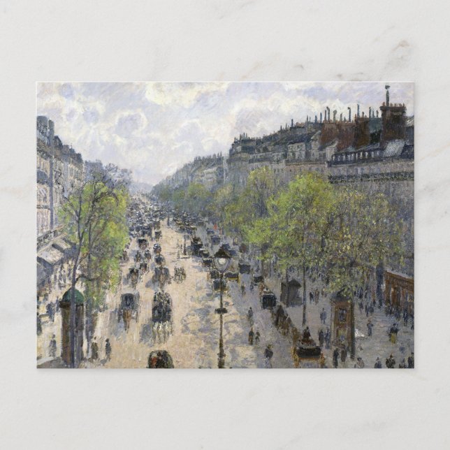 Cartão Postal Bulevar Montmartre Primavera Paris Camille Pissarr (Frente)