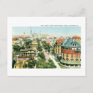 Cartão Postal Bull Street, Savannah, Geórgia