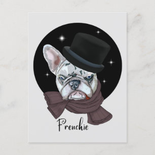 Cartão Postal Bulldog Bonito. Frenchie