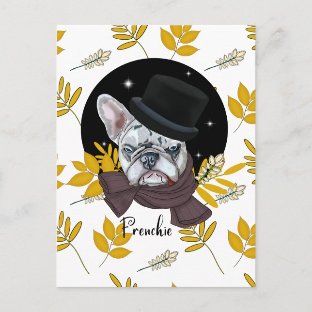 Cartão Postal Bulldog Bonito. Frenchie (Frente)