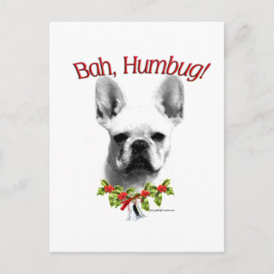 Cartão Postal Bulldog Francês Bah Humbug