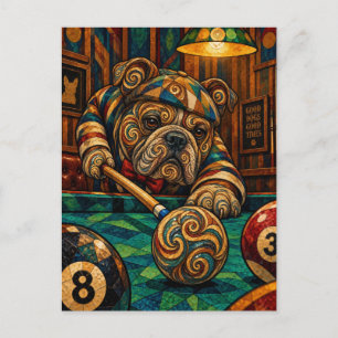 Cartão Postal Bulldog, Mosaico Geométrico