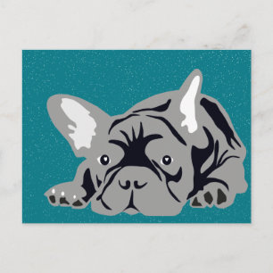 Cartão Postal Bulldogue Francês puro