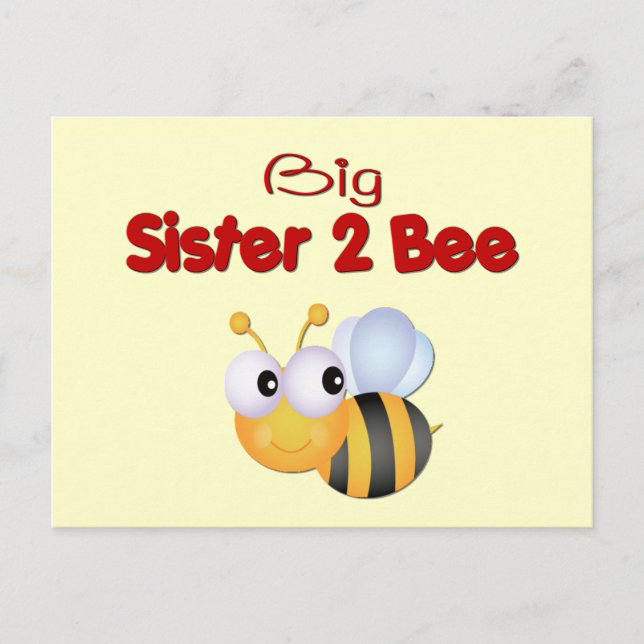 Cartão Postal Bumble Bee Big Sister (Frente)