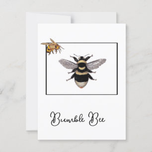 Cartão Postal Bumble Bee em Frame de Abelha