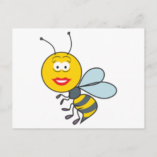 Cartão Postal Bumble Bee Face